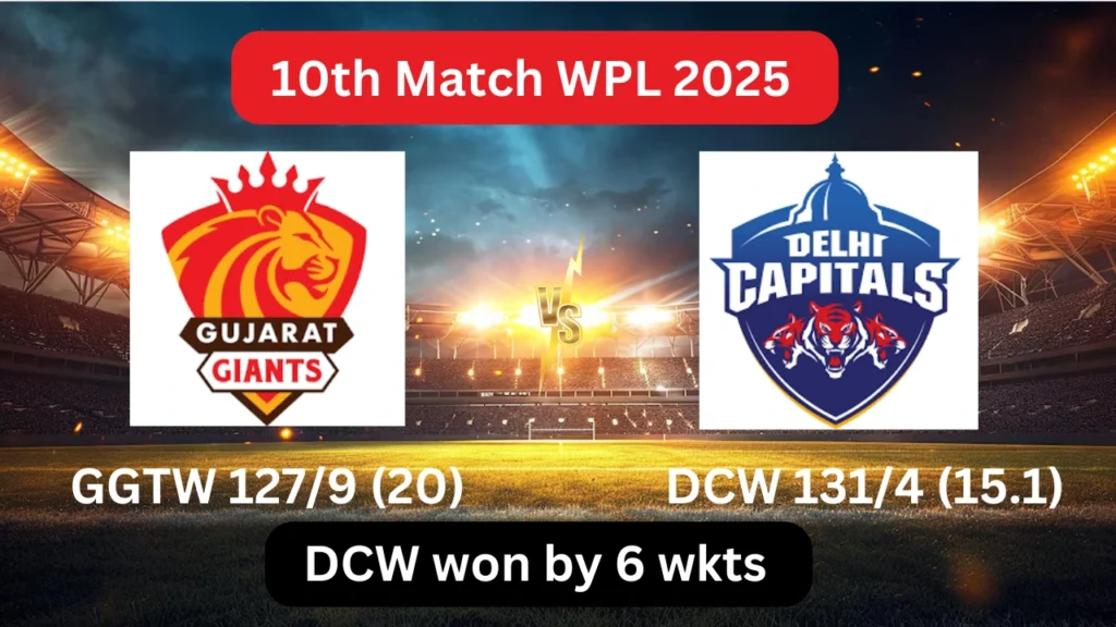 DCW Vs GGW 10th Match WPL 2025 1