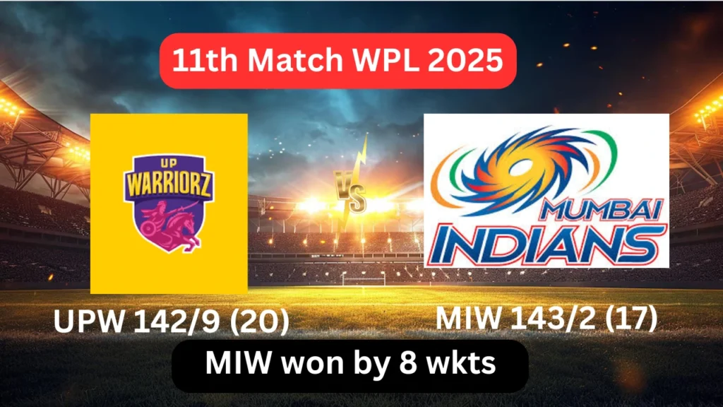 MIW Vs UPW 11th MATCH WPL 2025 1