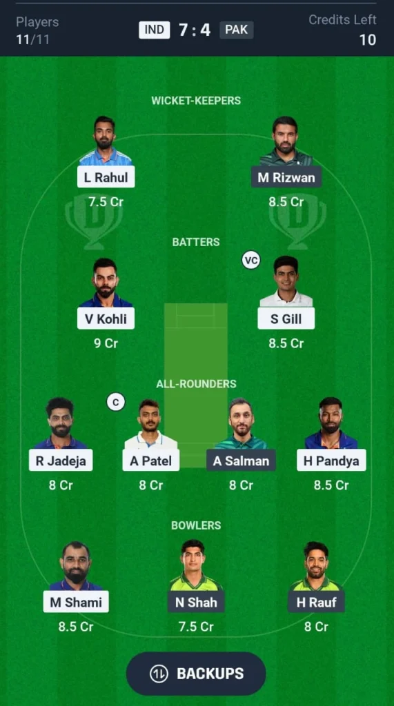 Today Dream11 Prediction PAK vs IND ICC Champions Trophy CT 2025-5th Match