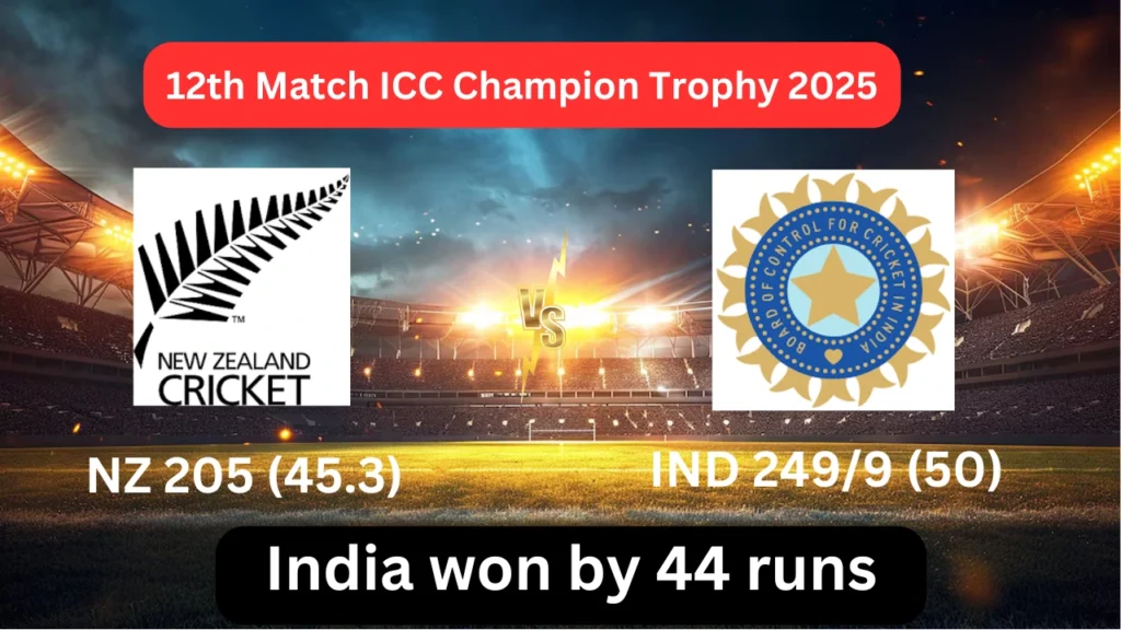 12th Match ICC Champion Trophy 2025 1