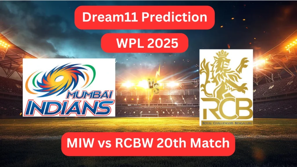 MIW vs RCBW WPL 2025 20th Match 1